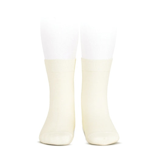 Condor Flat Cotton Crew Socks 180 Plum - 2019/4