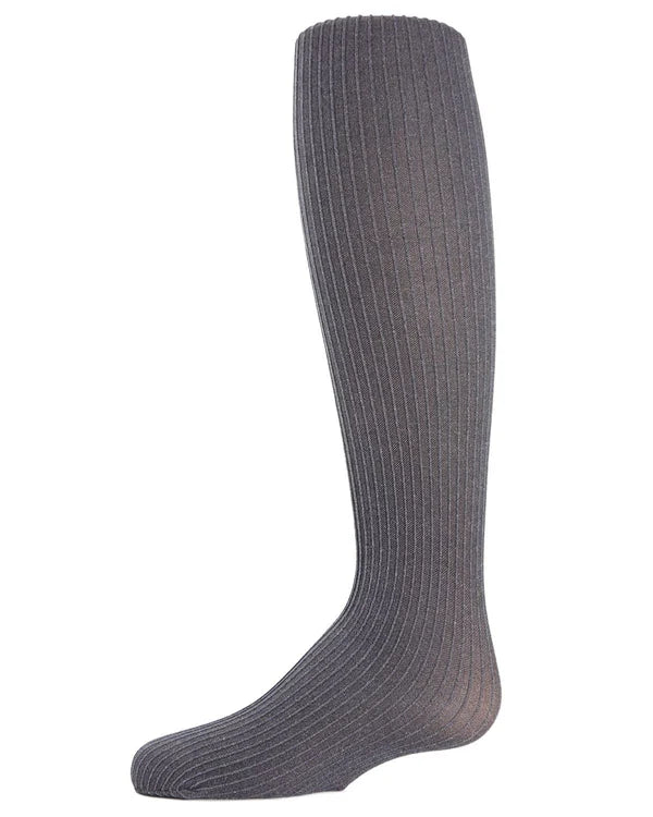 Memoi Girls Essential Ribbed Heather Nylon Tights - Mk-056