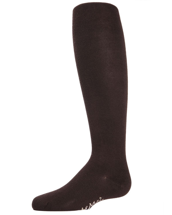 Memoi Girls Soft Pima Cotton Opaque Tights Taupe Heather - Mk-301