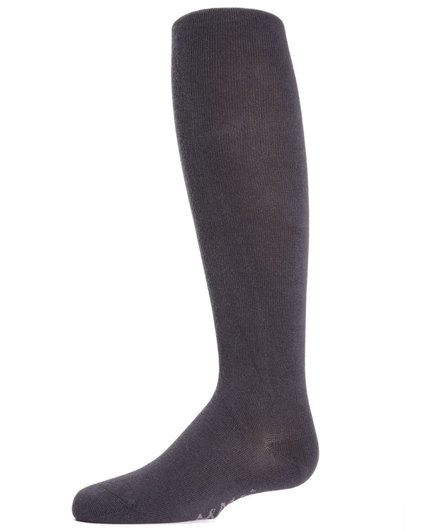 Memoi Girls Soft Pima Cotton Opaque Tights Taupe Heather - Mk-301