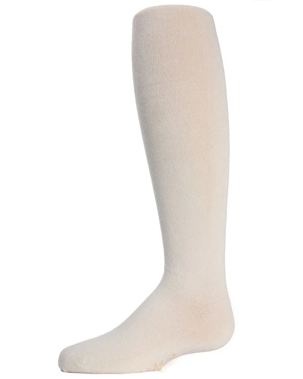 Memoi Girls Soft Pima Cotton Opaque Tights Olive Heather - Mk-301