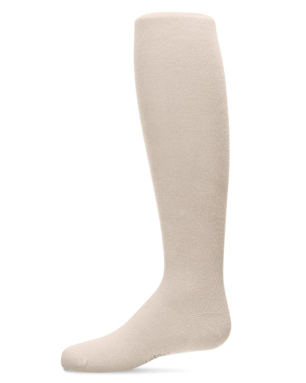 Memoi Girls Soft Pima Cotton Opaque Tights Olive Heather - Mk-301