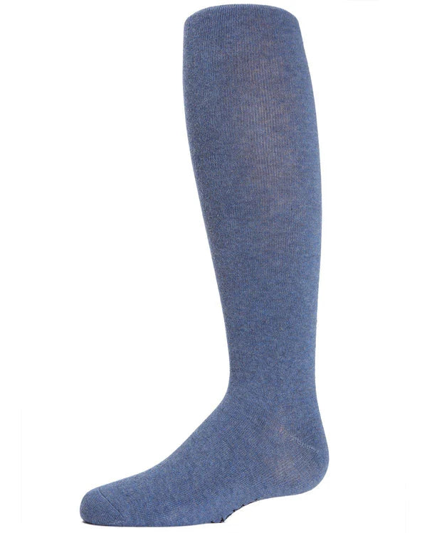 Memoi Girls Soft Pima Cotton Opaque Tights Olive Heather - Mk-301