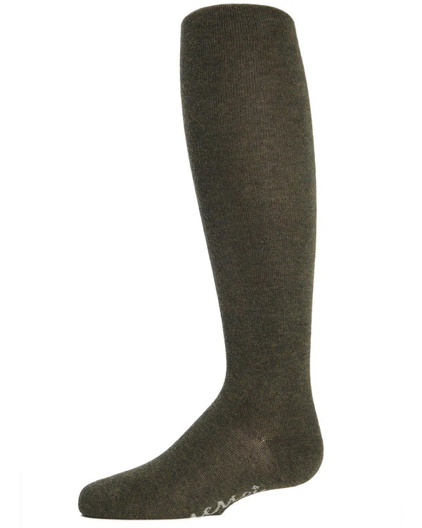 Memoi Girls Soft Pima Cotton Opaque Tights Asphalt - Mk-301