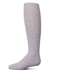 Memoi Girls Soft Pima Cotton Opaque Tights Medium Gray - Mk-301