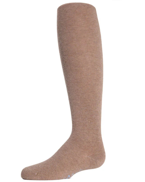 Memoi Girls Soft Pima Cotton Opaque Tights Taupe - Mk-301