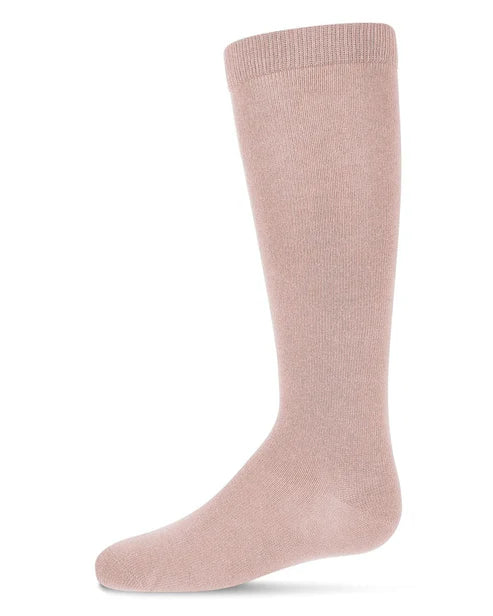Memoi Kids Basic Cotton Blend Knee High Socks Tan - Mk-5056