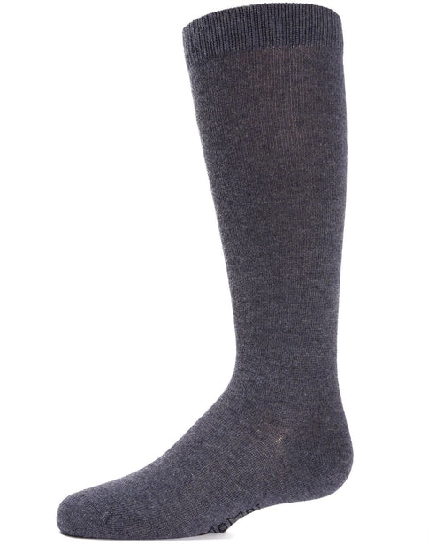 Memoi Kids Basic Cotton Blend Knee High Socks Ivory - Mk-5056