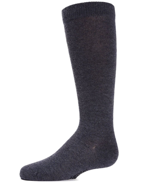 Memoi Kids Basic Cotton Blend Knee High Socks Navy - Mk-5056