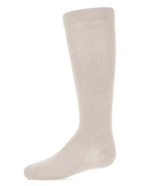 Memoi Kids Basic Cotton Blend Knee High Socks Toffee - Mk-5056