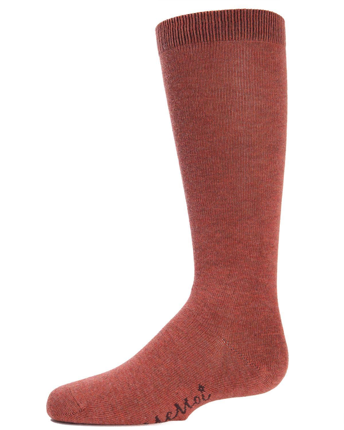 Memoi Kids Basic Cotton Blend Knee High Socks Winter White - Mk-5056