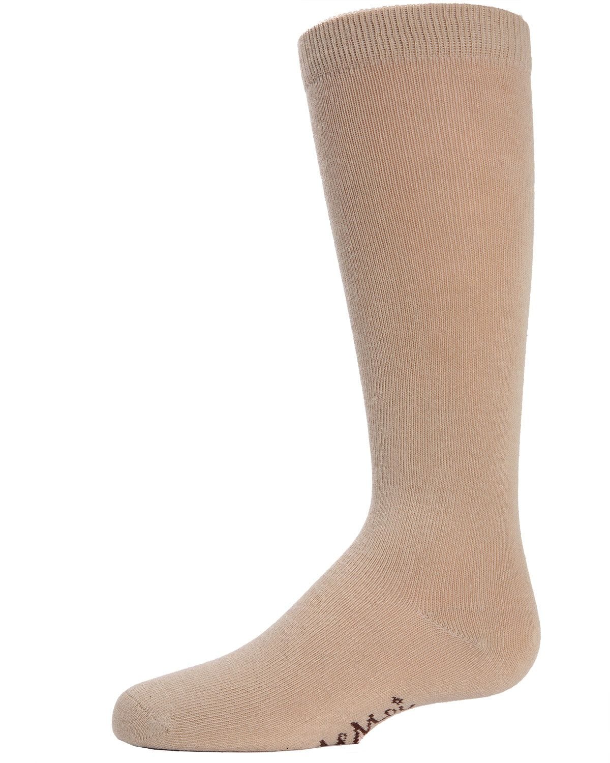 Memoi Kids Basic Cotton Blend Knee High Socks Brown - Mk-5056