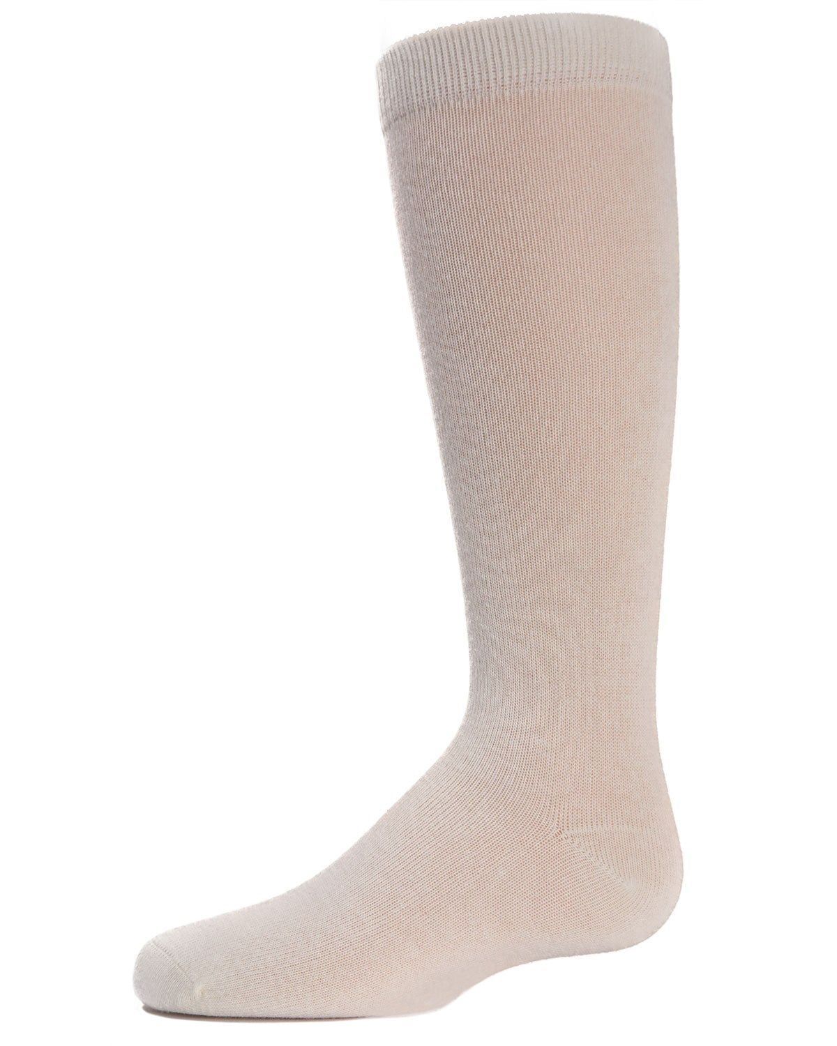 Memoi Kids Basic Cotton Blend Knee High Socks Black - Mk-5056