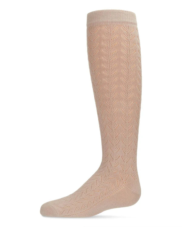 Memoi Pelerine Cotton Blend Knee High Socks - Mk-5078