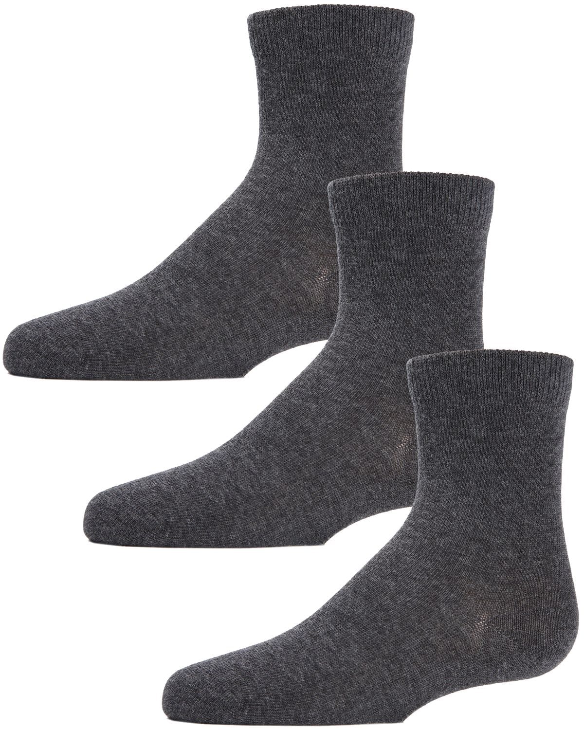 Memoi Unisex Cotton Blend Mid-Cut Socks 3-Pack - Mk-556