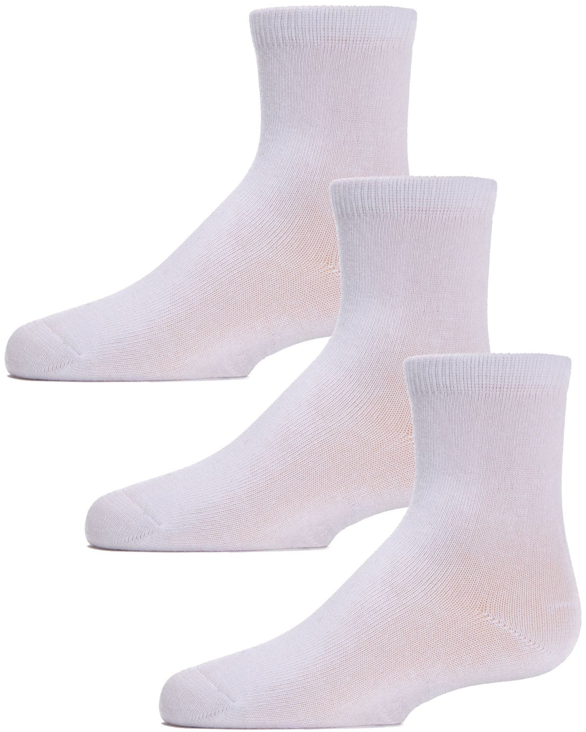 Memoi Unisex Cotton Blend Mid-Cut Socks 3-Pack - Mk-556
