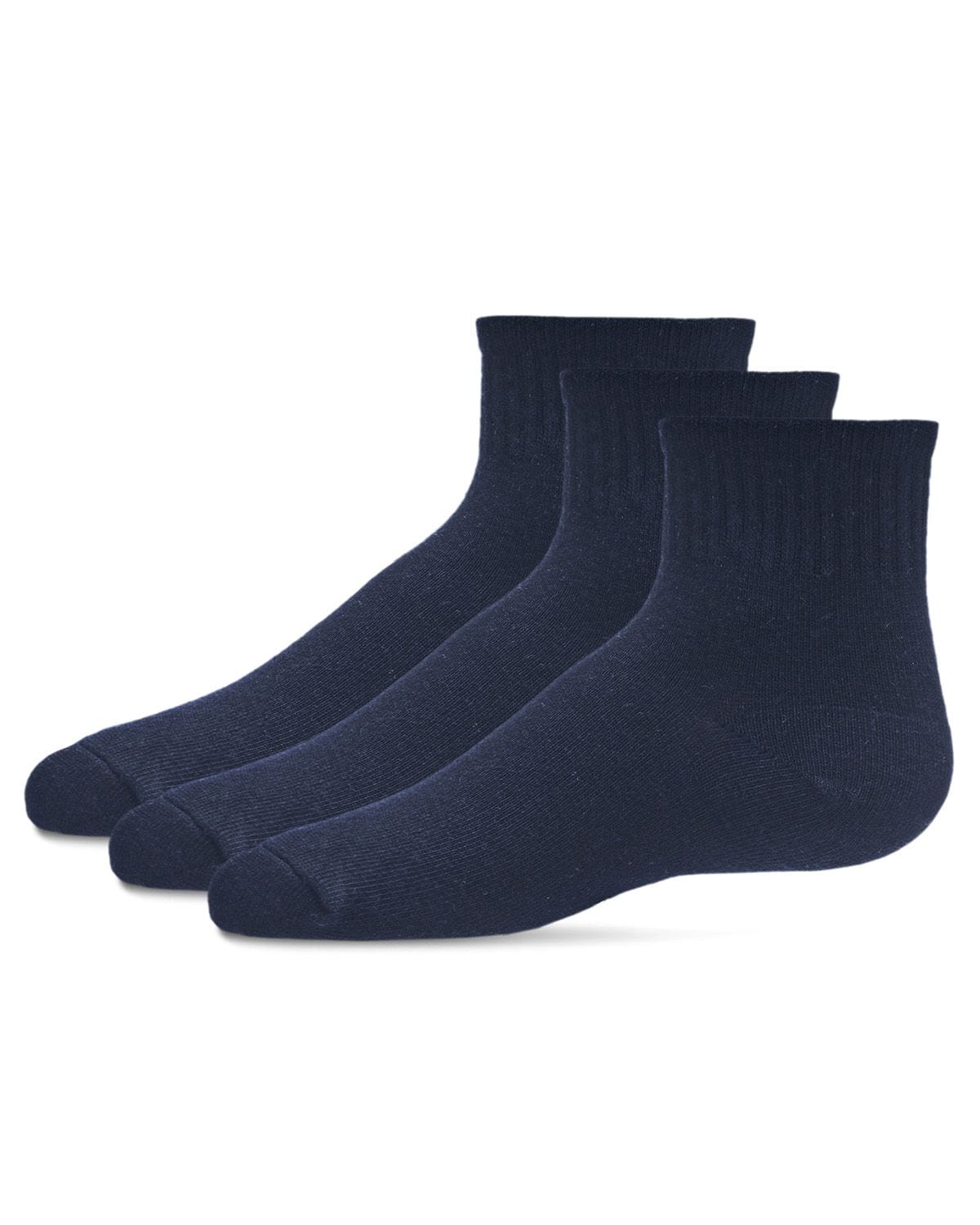 Memoi Kids 3 Pair Pack Mid Cut Cotton Blend Socks - Mk-563