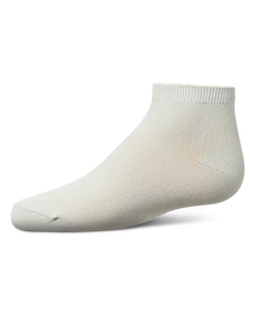 Memoi Kids Basic Soft Rayon from Bamboo Anklet Socks White - Mk-6066