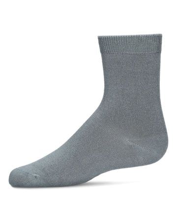 Memoi Toddlers and Kids Basic Soft Rayon from Bamboo Crew Socks Winter White - Mk-6166