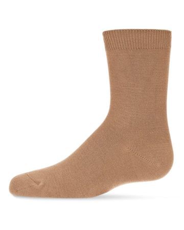 Memoi Toddlers and Kids Basic Soft Rayon from Bamboo Crew Socks Smoky Blue - Mk-6166