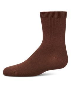Memoi Toddlers and Kids Basic Soft Rayon from Bamboo Crew Socks Winter White - Mk-6166