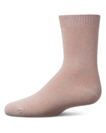 Memoi Toddlers and Kids Basic Soft Rayon from Bamboo Crew Socks Almond Lurex - Mk-6166