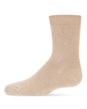 Memoi Toddlers and Kids Basic Soft Rayon from Bamboo Crew Socks Smoky Blue - Mk-6166
