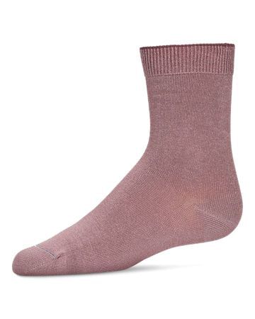 Memoi Toddlers and Kids Basic Soft Rayon from Bamboo Crew Socks Winter White - Mk-6166