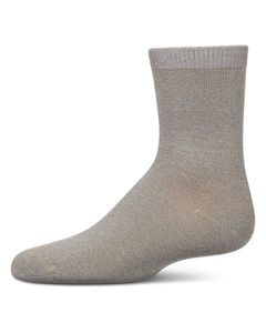 Memoi Toddlers and Kids Basic Soft Rayon from Bamboo Crew Socks Winter White - Mk-6166