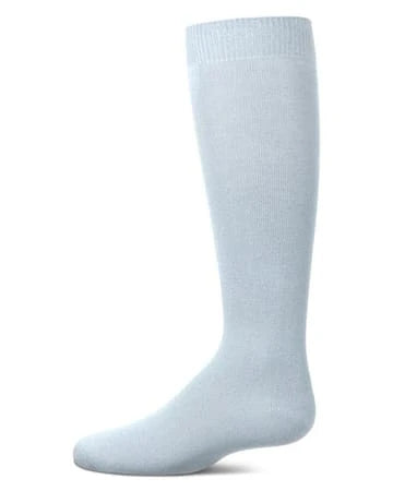 Memoi Kids Basic Soft Rayon from Bamboo Knee High Socks Pale Gray - Mk-6266
