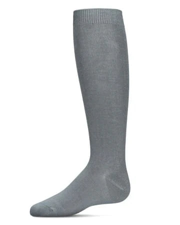 Memoi Kids Basic Soft Rayon from Bamboo Knee High Socks Pale Gray - Mk-6266