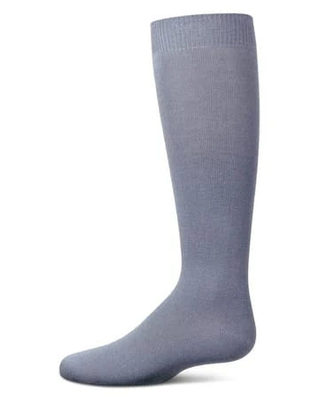 Memoi Kids Basic Soft Rayon from Bamboo Knee High Socks Pale Gray - Mk-6266