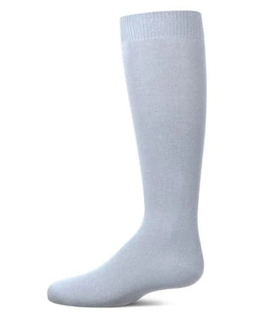 Memoi Kids Basic Soft Rayon from Bamboo Knee High Socks Pale Gray - Mk-6266