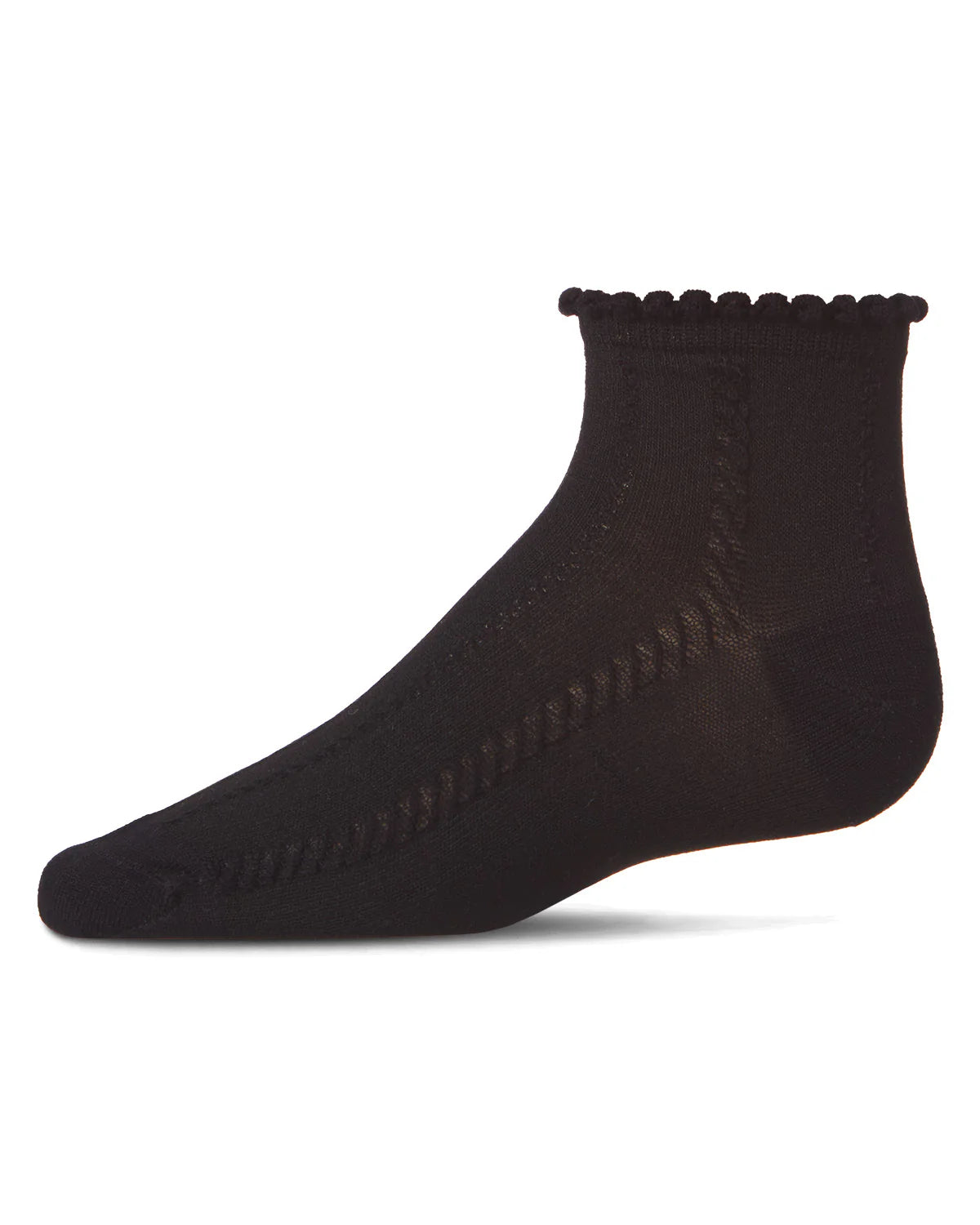 Memoi Girls Rope Stitch Anklet Socks - Mkf-1008