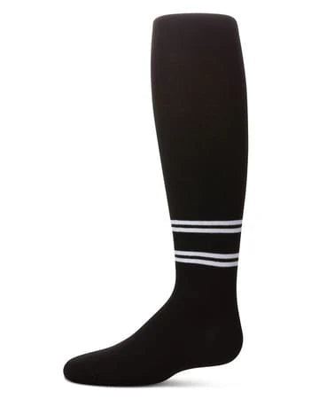 Memoi Girls Double Varsity Stripe Cotton Tights - Mkf-12202
