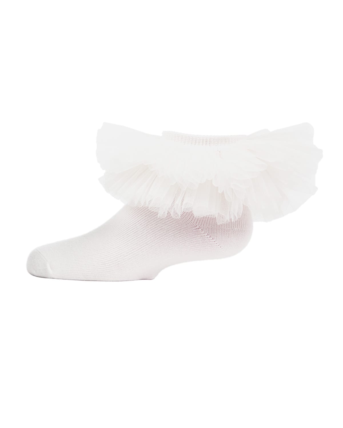 Memoi Girls Oversized Tutu Ballerina Anklet Socks - Mkf-6031