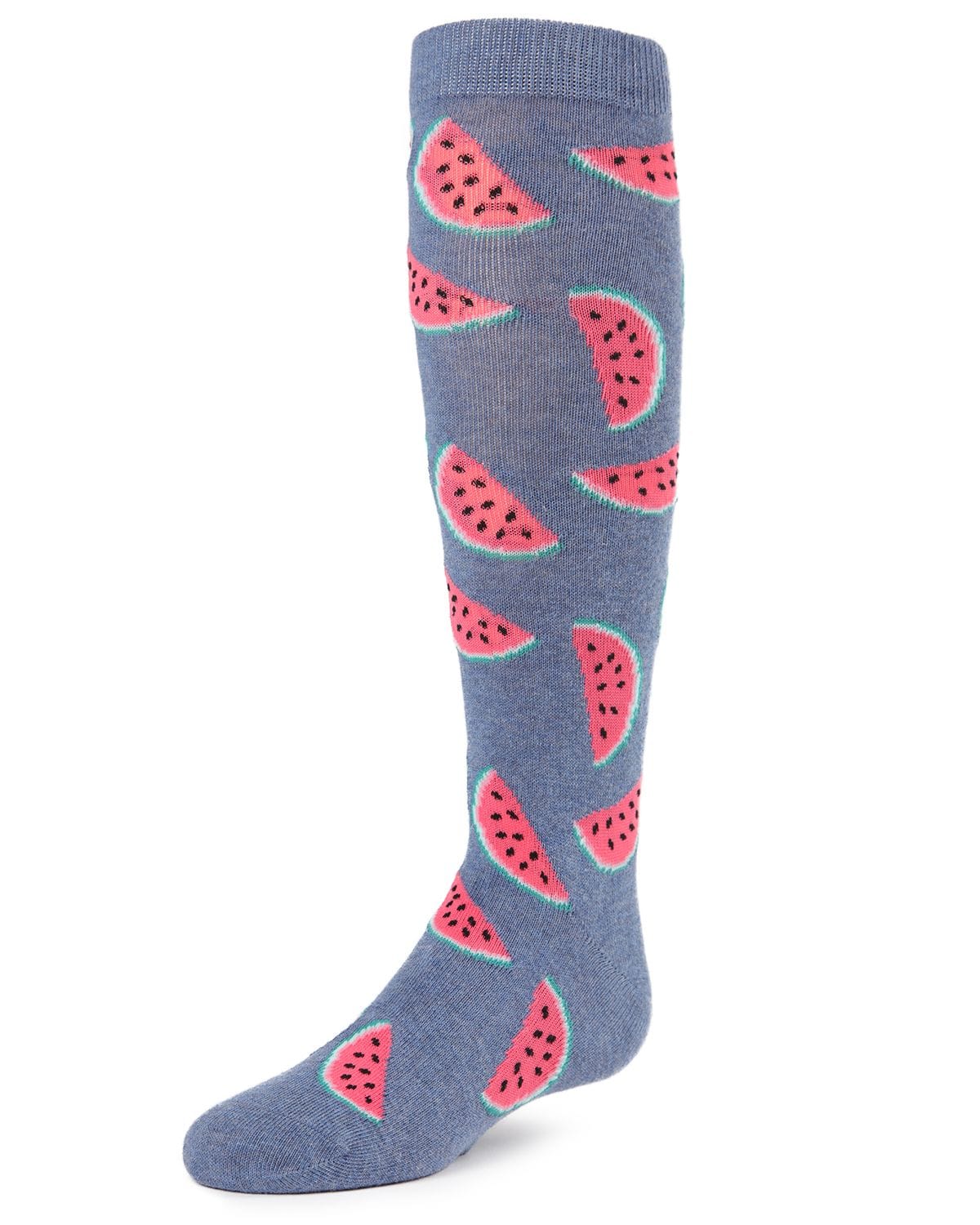 Memoi Fruity Fun Watermelon Girls Cotton Blend Knee-High Socks - Mkf-7028