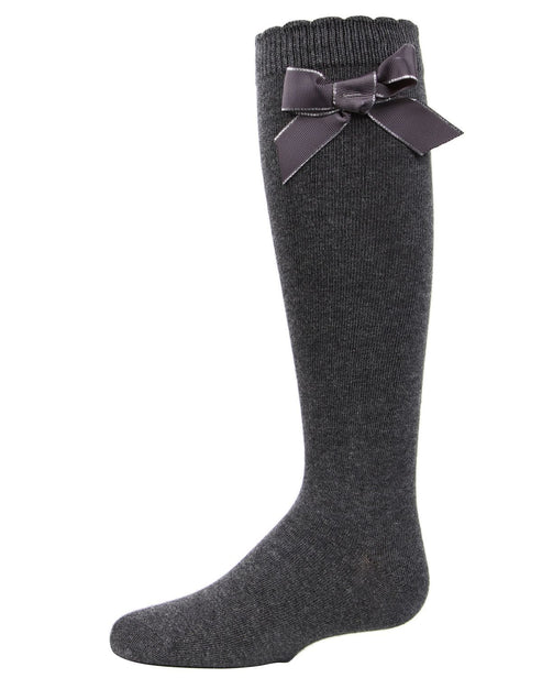 Memoi Sweet Bow Cotton Blend Knee High Socks - Mkf-7042