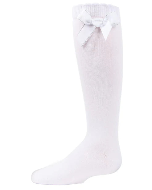 Memoi Sweet Bow Cotton Blend Knee High Socks - Mkf-7042
