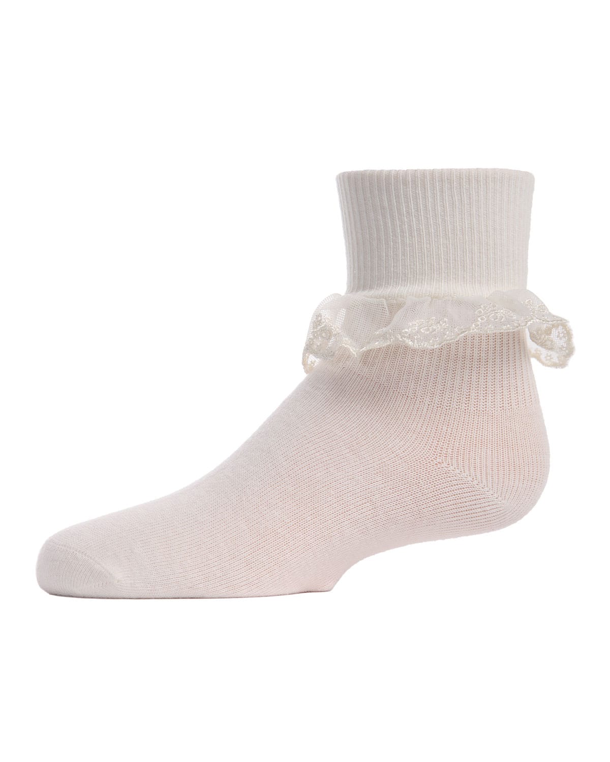 Memoi Classic Lace Girls Ruffle Anklet Socks - Mk-5061