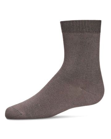 Memoi Toddlers and Kids Basic Soft Rayon from Bamboo Crew Socks Light Mauve - Mk-6166