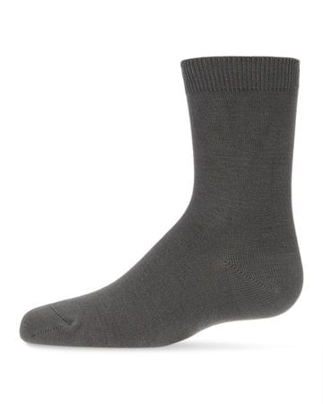 Memoi Toddlers and Kids Basic Soft Rayon from Bamboo Crew Socks Clay - Mk-6166