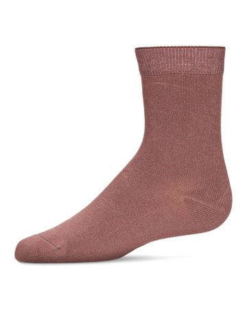 Memoi Toddlers and Kids Basic Soft Rayon from Bamboo Crew Socks Clay - Mk-6166