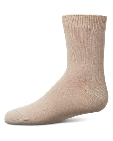 Memoi Toddlers and Kids Basic Soft Rayon from Bamboo Crew Socks Coffee Bean - Mk-6166