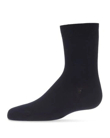 Memoi Toddlers and Kids Basic Soft Rayon from Bamboo Crew Socks Dark Spruce - Mk-6166