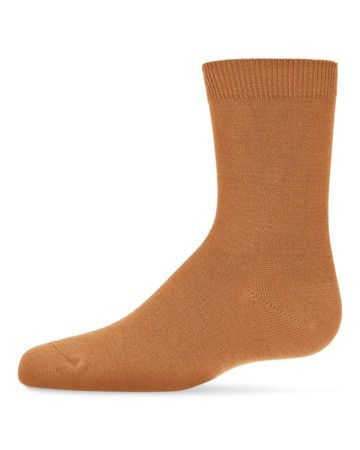 Memoi Toddlers and Kids Basic Soft Rayon from Bamboo Crew Socks Dark Gray - Mk-6166