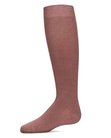 Memoi Kids Basic Soft Rayon from Bamboo Knee High Socks Winter White - Mk-6266