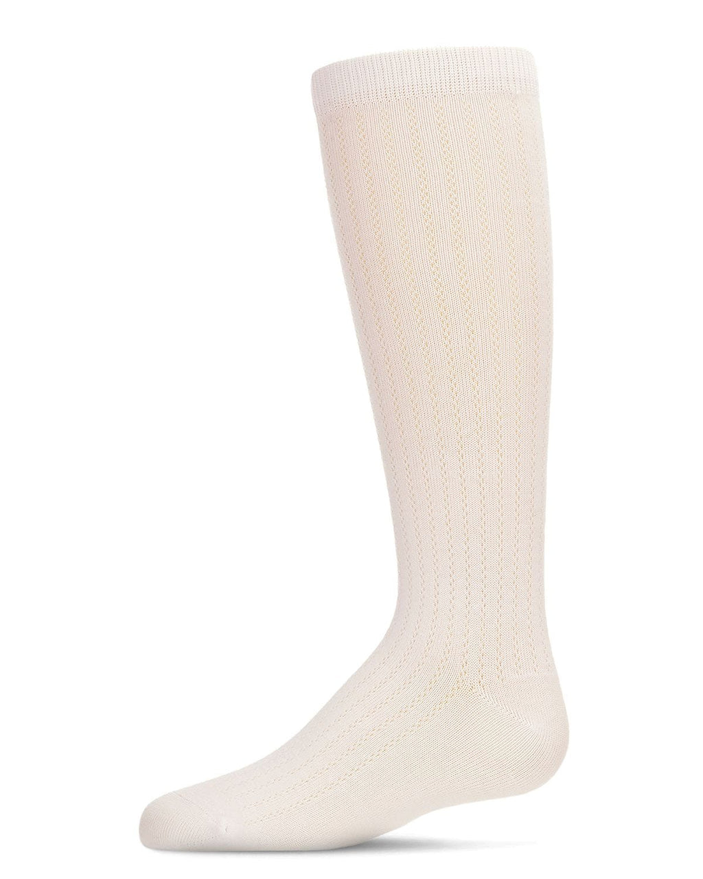 Memoi Girls Chain Stitch Knee High Socks - Mkf-2003