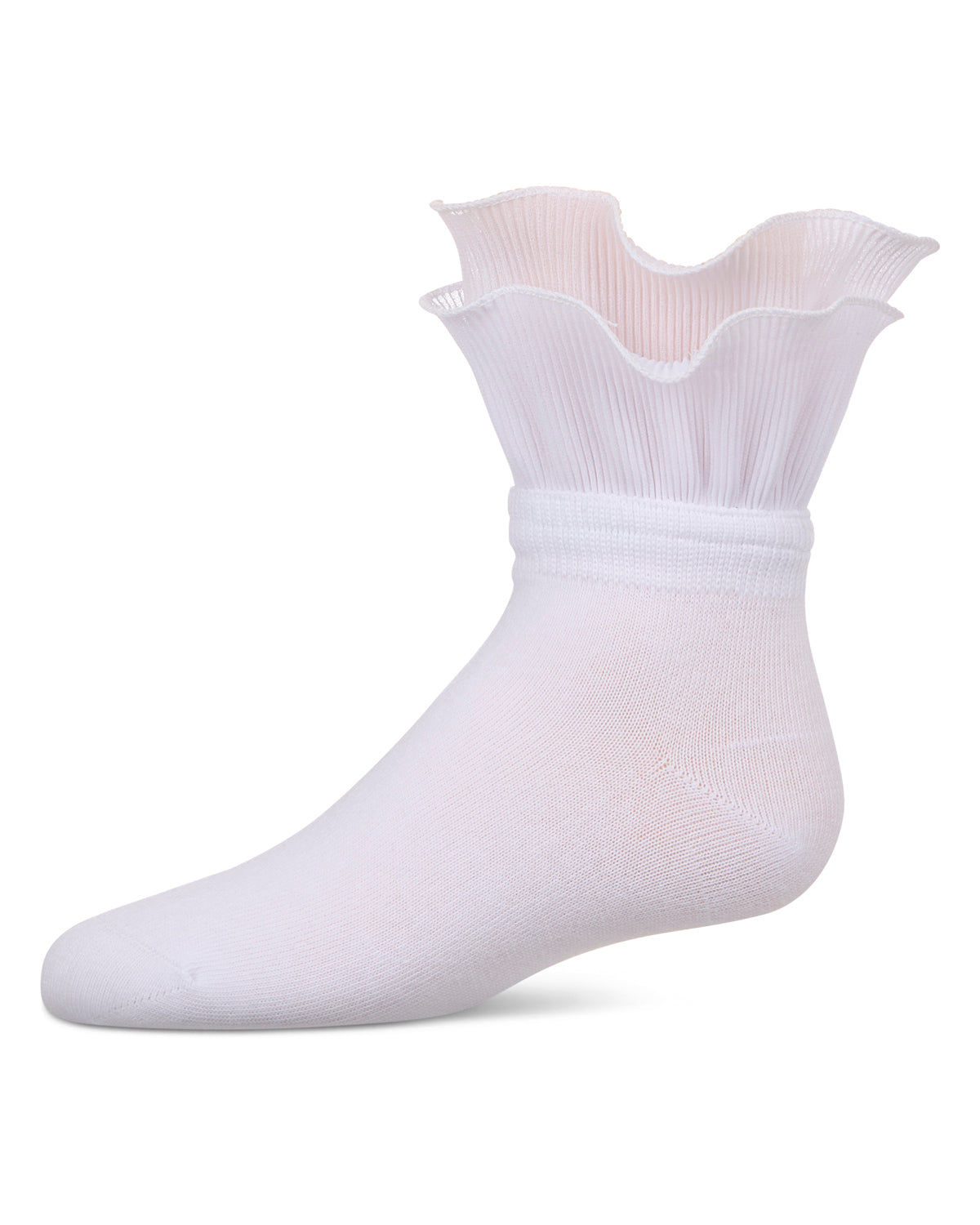 Memoi Girls' Dual Layer Ruffle Anklet Socks - MKF-6077