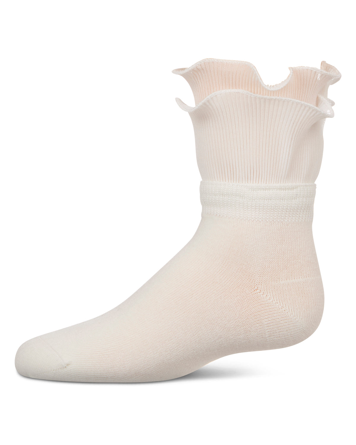 Memoi Girls' Dual Layer Ruffle Anklet Socks - MKF-6077